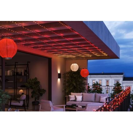 Philips - LED RGBW ρυθμιζόμενα εξωτερικά φωτάκια HUE WHITE AND COLOR AMBIANCE 500xLED 44,4 m 2000-6500K IP54