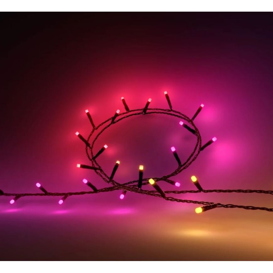 Philips - LED RGBW ρυθμιζόμενα εξωτερικά φωτάκια HUE WHITE AND COLOR AMBIANCE 500xLED 44,4 m 2000-6500K IP54