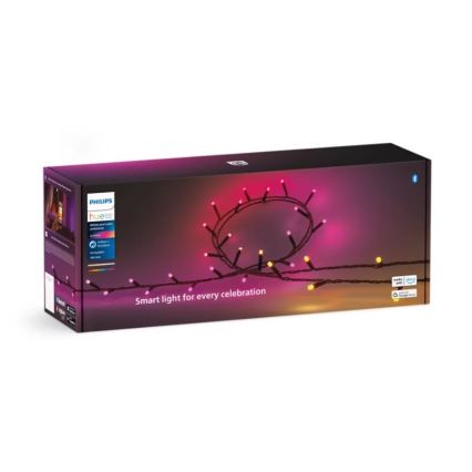 Philips - LED RGBW ρυθμιζόμενα εξωτερικά φωτάκια HUE WHITE AND COLOR AMBIANCE 500xLED 44,4 m 2000-6500K IP54