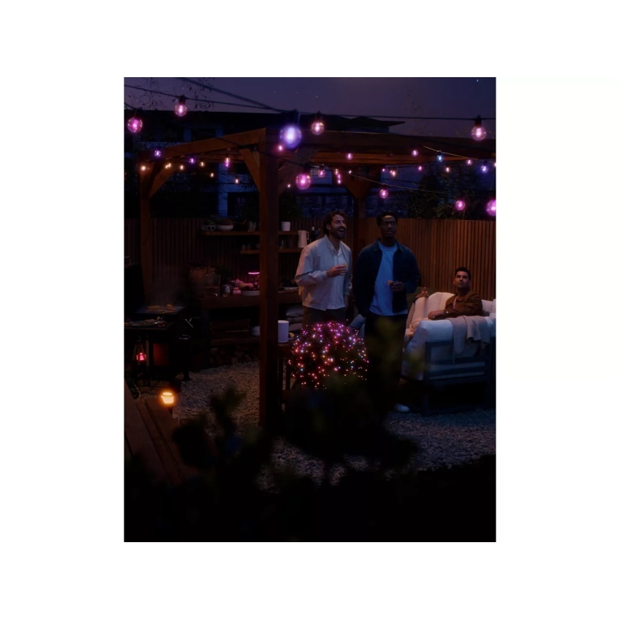 Philips - LED RGBW Ρυθμιζόμενη εξωτερική γιρλάντα Hue FESTAVIA 10xLED 7m IP65