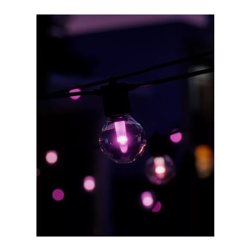 Philips - LED RGBW ρυθμιζόμενη εξωτερική γιρλάντα Hue FESTAVIA 30xLED 21m IP65