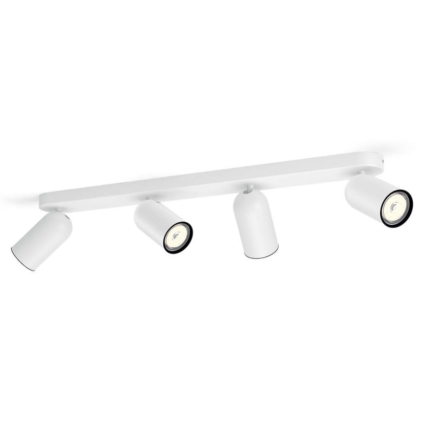 Philips - LED RGBW Ρυθμιζόμενο σποτ φωτιστικό PONGEE 4xGU10/4,8W/230V 3000K λευκό + τηλεχειριστήριο