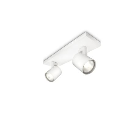 Philips - LED RGBW ρυθμιζόμενο σποτ RUNNER 2xGU10/6,5W/230V 2700-6500K λευκό