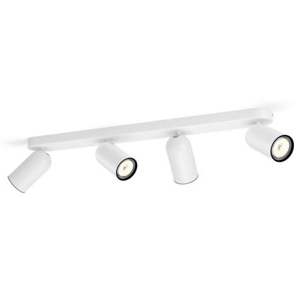 Philips - LED RGBW ρυθμιζόμενο σημειακό φωτιστικό PONGEE 4xGU10/4,9W/230V 2700-6500K λευκό