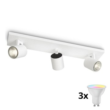 Philips - LED RGBW ρυθμιζόμενο σποτ φωτιστικό RUNNER 3xGU10/6,5W/230V 2700-6500K λευκό