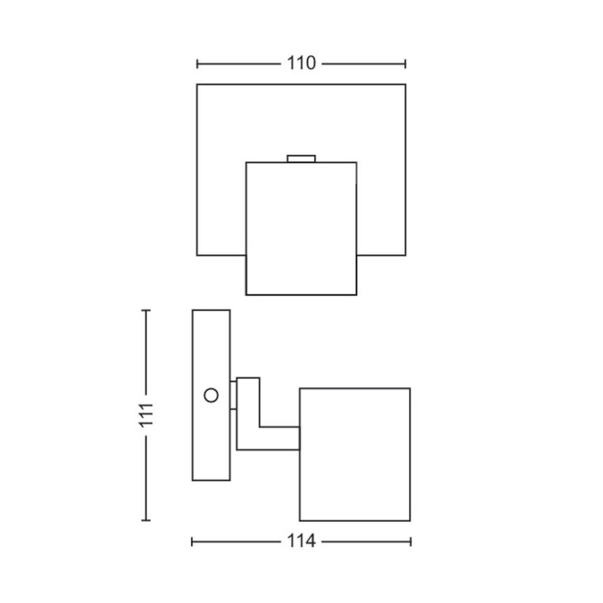 Philips - LED RGBW φωτιστικό σποτ RUNNER με δυνατότητα ρύθμισης 1xGU10/6,5W/230V 2700-6500K ματ χρώμιο