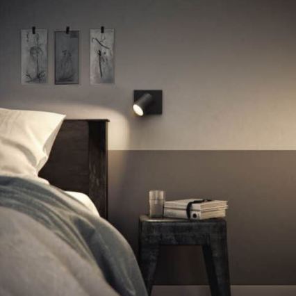 Philips - LED RGBW ρυθμιζόμενο σημειακό φωτιστικό RUNNER 1xGU10/6,5W/230V 2700-6500K μαύρο