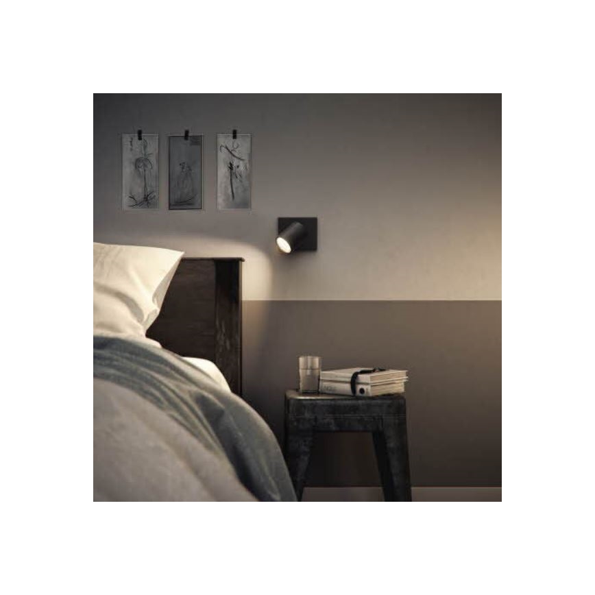 Philips - LED RGBW ρυθμιζόμενο σημειακό φωτιστικό RUNNER 1xGU10/6,5W/230V 2700-6500K μαύρο