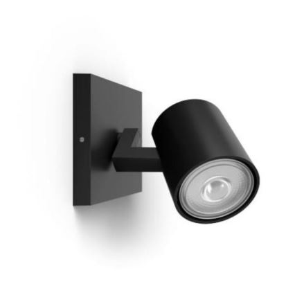 Philips - LED RGBW ρυθμιζόμενο σημειακό φωτιστικό RUNNER 1xGU10/6,5W/230V 2700-6500K μαύρο