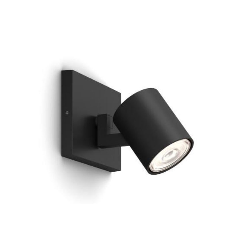 Philips - LED RGBW ρυθμιζόμενο σημειακό φωτιστικό RUNNER 1xGU10/6,5W/230V 2700-6500K μαύρο