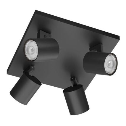 Philips - LED RGBW ρυθμιζόμενο σποτ φωτιστικό RUNNER 4xGU10/6,5W/230V 2700-6500K μαύρο