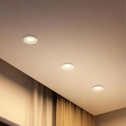 Philips - LED RGBW Ρυθμιζόμενο χωνευτό φωτιστικό PERIDOT 1xGU10/6,5W/230V 2700-6500K λευκό