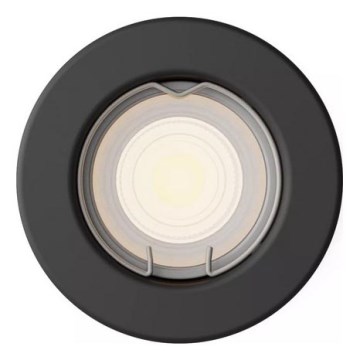Philips - LED RGBW ρυθμιζόμενο εντοιχισμένο φωτιστικό PERIDOT 1xGU10/6W/230V μαύρο + τηλεχειριστήριο