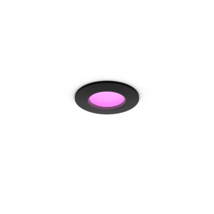 Philips - LED RGBW Ρυθμιζόμενο εντοιχισμένο φωτιστικό οροφής για μπάνιο Hue SLIM LED/8,3W/230V 1000-20000K μαύρο P44