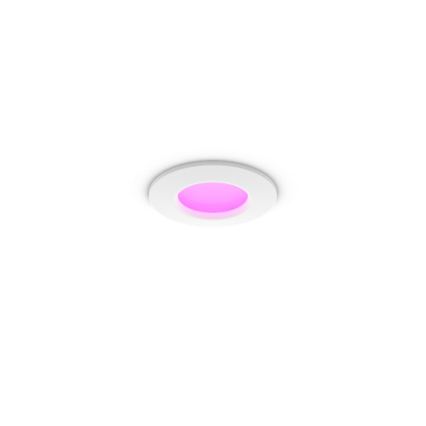 Philips - LED RGBW Ρυθμιζόμενο χωνευτό φωτιστικό οροφής για μπάνιο Hue SLIM LED/8,3W/230V 1000-20000K λευκό IP44