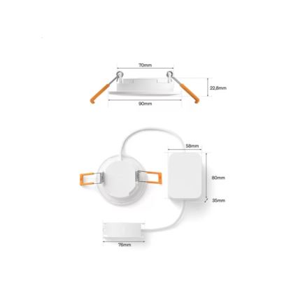 Philips - LED RGBW Ρυθμιζόμενο χωνευτό φωτιστικό οροφής για μπάνιο Hue SLIM LED/8,3W/230V 1000-20000K λευκό IP44