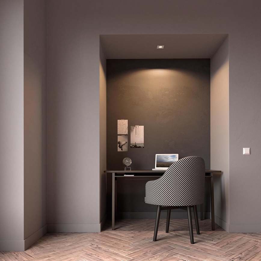 Philips - Ρυθμιζόμενο LED RGBW χωνευτό φωτιστικό οροφής DONEGAL 1xGU10/4,8W/230V + τηλεχειριστήριο