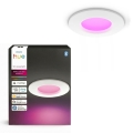 Philips - LED RGBW Ρυθμιζόμενο χωνευτό φωτιστικό οροφής για μπάνιο Hue SLIM LED/8,3W/230V 1000-20000K λευκό IP44