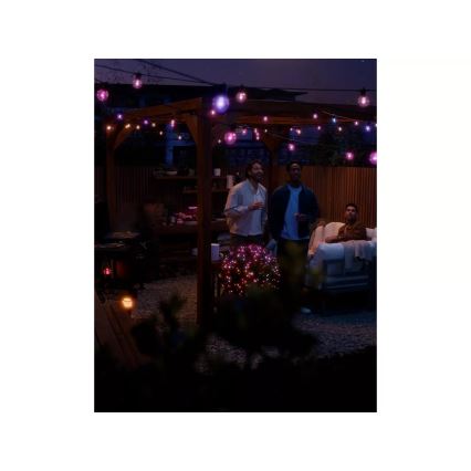 Philips - LED RGBW Επεκτάσιμη ρυθμιζόμενη γιρλάντα εξωτερικού χώρου Hue FESTAVIA 10xLED 7m IP65