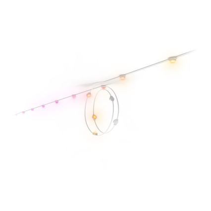 Philips - LED RGBW Επεκτάσιμη ρυθμιζόμενη εξωτερική αλυσίδα Hue FESTAVIA 16xLED 9m 1000-20000K IP65