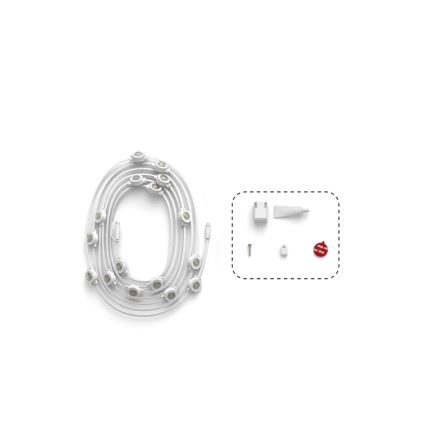 Philips - LED RGBW Επεκτάσιμη ρυθμιζόμενη εξωτερική αλυσίδα Hue FESTAVIA 16xLED 9m 1000-20000K IP65