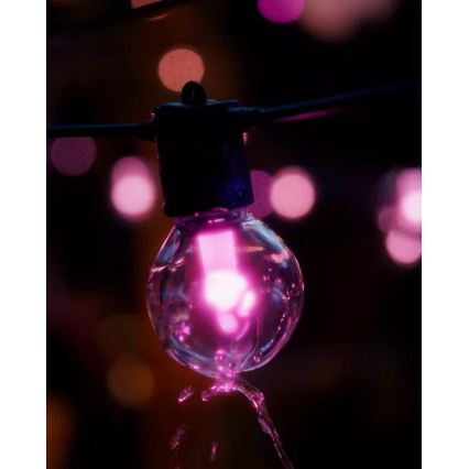 Philips - LED RGBW επεκτάσιμη, ρυθμιζόμενη εξωτερική γιρλάντα Hue FESTAVIA 20xLED 14m IP65