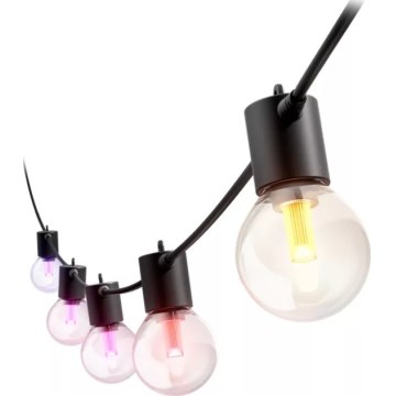 Philips - LED RGBW Επεκτάσιμη ρυθμιζόμενη γιρλάντα εξωτερικού χώρου Hue FESTAVIA 10xLED 7m IP65