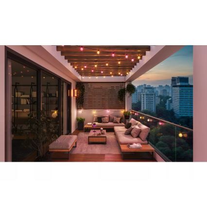Philips - LED RGBW Ρυθμιζόμενη εξωτερική γιρλάντα Hue FESTAVIA 20xLED 14m IP65