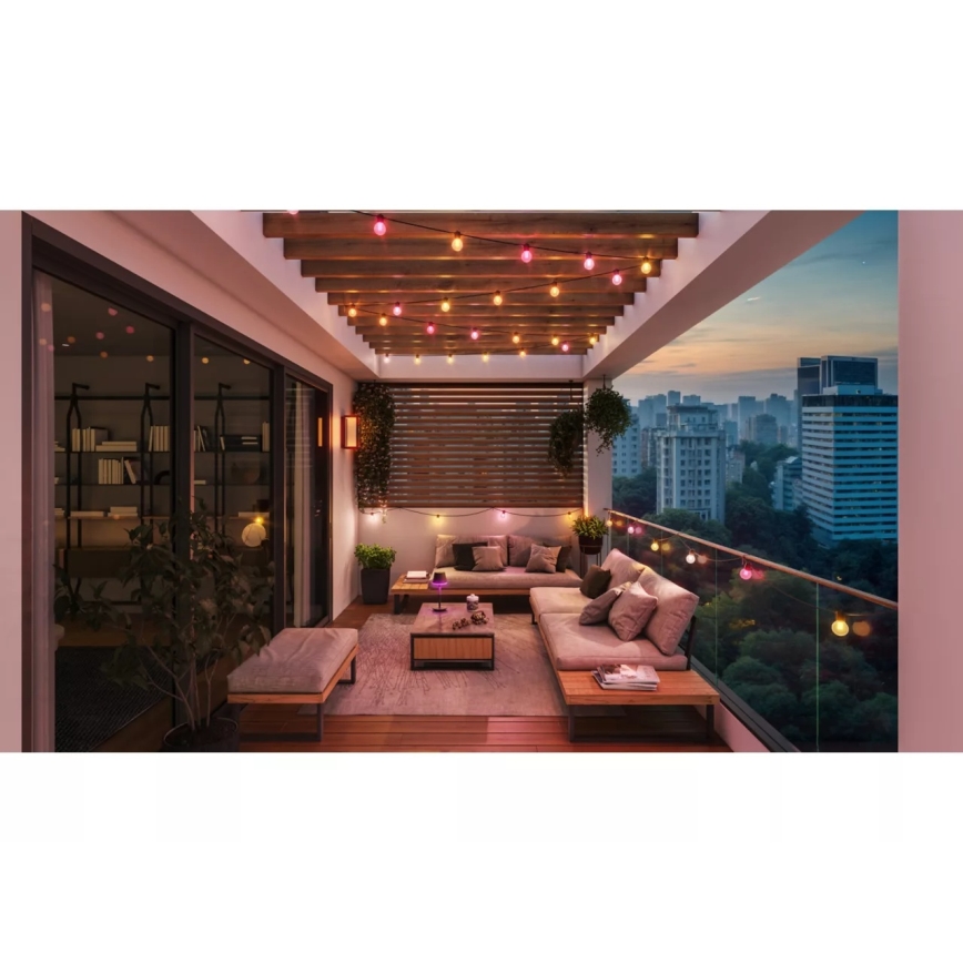 Philips - LED RGBW Ρυθμιζόμενη εξωτερική γιρλάντα Hue FESTAVIA 20xLED 14m IP65
