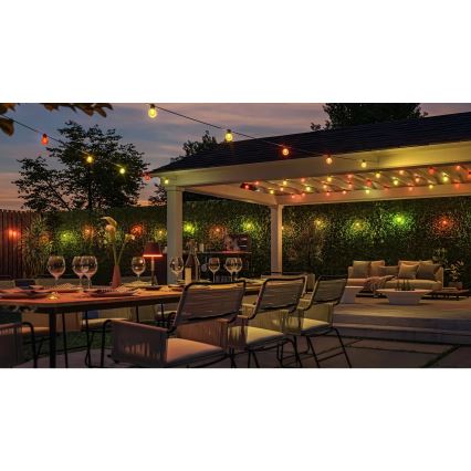 Philips - LED RGBW Ρυθμιζόμενη εξωτερική γιρλάντα Hue FESTAVIA 20xLED 14m IP65