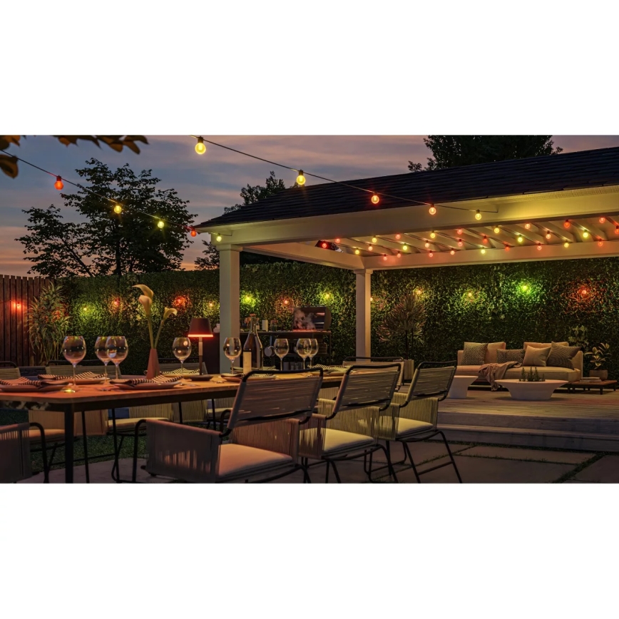 Philips - LED RGBW Ρυθμιζόμενη εξωτερική γιρλάντα Hue FESTAVIA 20xLED 14m IP65