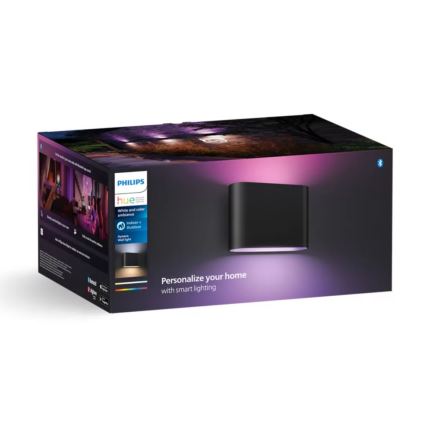 Philips - LED RGBW Dimmable φωτιστικό τοίχου εξωτερικού χώρου Hue DYMERA 2xLED/10,2W/230V 2000-6500K IP44