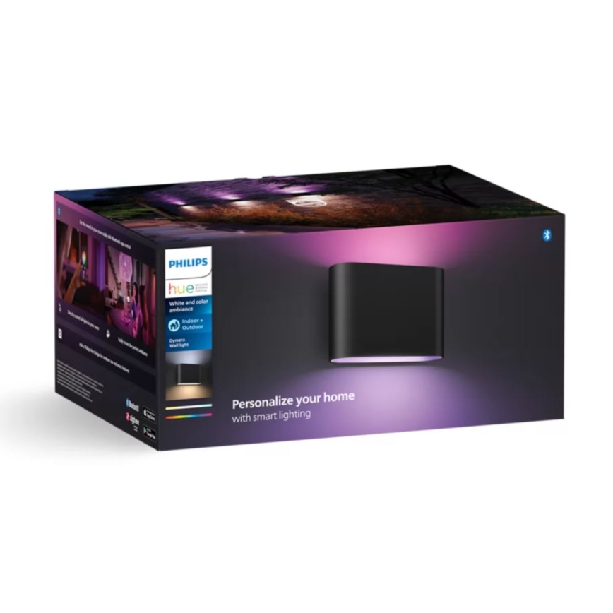 Philips - LED RGBW Dimmable φωτιστικό τοίχου εξωτερικού χώρου Hue DYMERA 2xLED/10,2W/230V 2000-6500K IP44