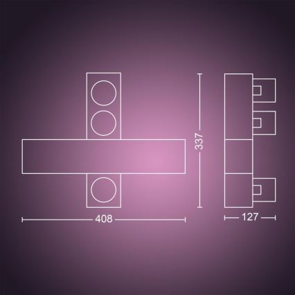 Philips - LED RGBW Dimmable σποτ Hue CENTRIS LED/25W/230V + 3xGU10/5,7W