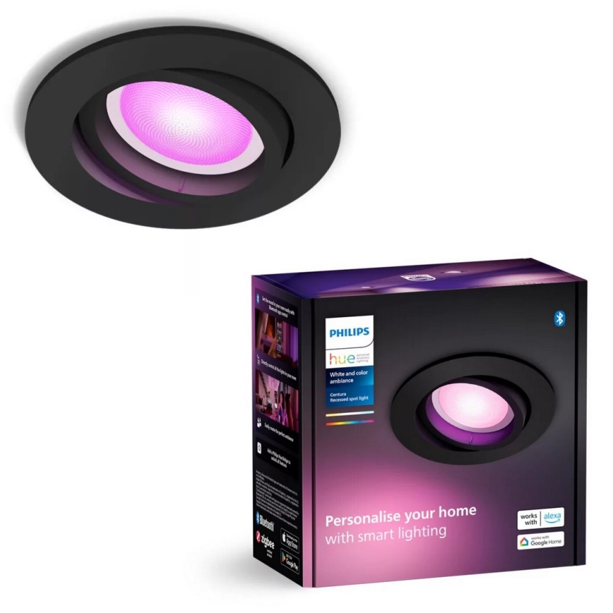 Philips - LED RGBW Χωνευτό φωτιστικό οροφής dimming Hue CENTURA 1xGU10/4,2W/230V 2000-6500K