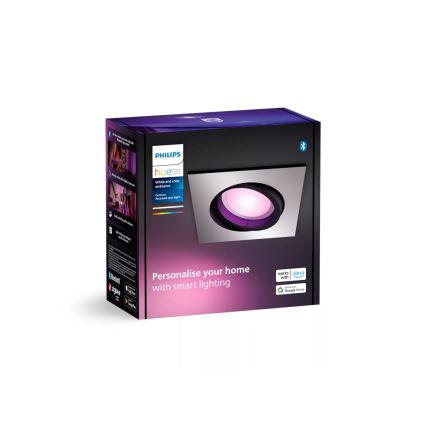 Philips - LED RGBW Χωνευτό φωτιστικό οροφής dimming Hue CENTURA 1xGU10/4,2W/230V 2000-6500K