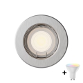 Philips - LED RGBW χωνευτό φωτιστικό οροφής PERIDOT, ντιμαριζόμενο, 1xGU10/6,5W/230V 2700-6500K ασημί