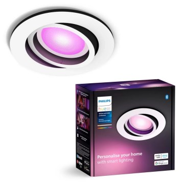 Philips - LED RGBW Χωνευτό φωτιστικό οροφής dimming Hue CENTURA 1xGU10/4,2W/230V 2000-6500K
