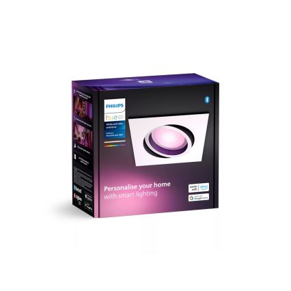 Philips - LED RGBW Χωνευτό φωτιστικό οροφής dimming Hue CENTURA 1xGU10/4,2W/230V 2000-6500K