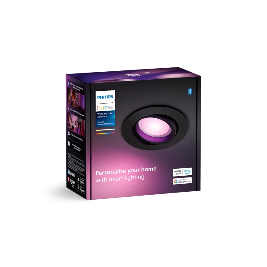Philips - LED RGBW Χωνευτό φωτιστικό οροφής dimming Hue CENTURA 1xGU10/4,2W/230V 2000-6500K