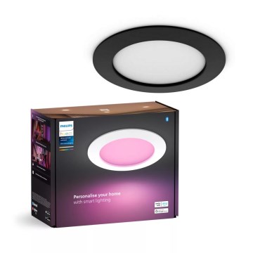 Philips - LED RGBW Χωνευτό φωτιστικό οροφής μπάνιου dimmimg Hue SLIM LED/12W/230V IP44 2200-6500K