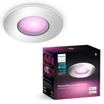 Philips - LED RGBW Χωνευτό φωτιστικό οροφής μπάνιου dimmimg Hue XAMENTO 1xGU10/4,2W/230V 2000-6500K IP44
