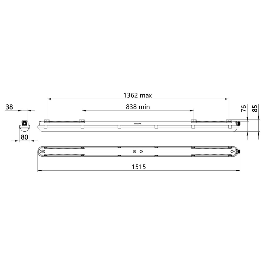 Philips - LED Τεχνικό φωτιστικό LED τύπου φθορισμού CORELINE LED/37,5W/230V 150 cm IP66