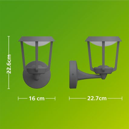 Philips - LED Επιτοίχιο φωτιστικό εξωτερικού χώρου NUVY LED/4,3W/230V 2700K IP44