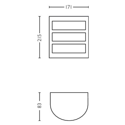 Philips - LED Εξωτερικό φωτιστικό τοίχου LED/6W/230V 2700K IP44