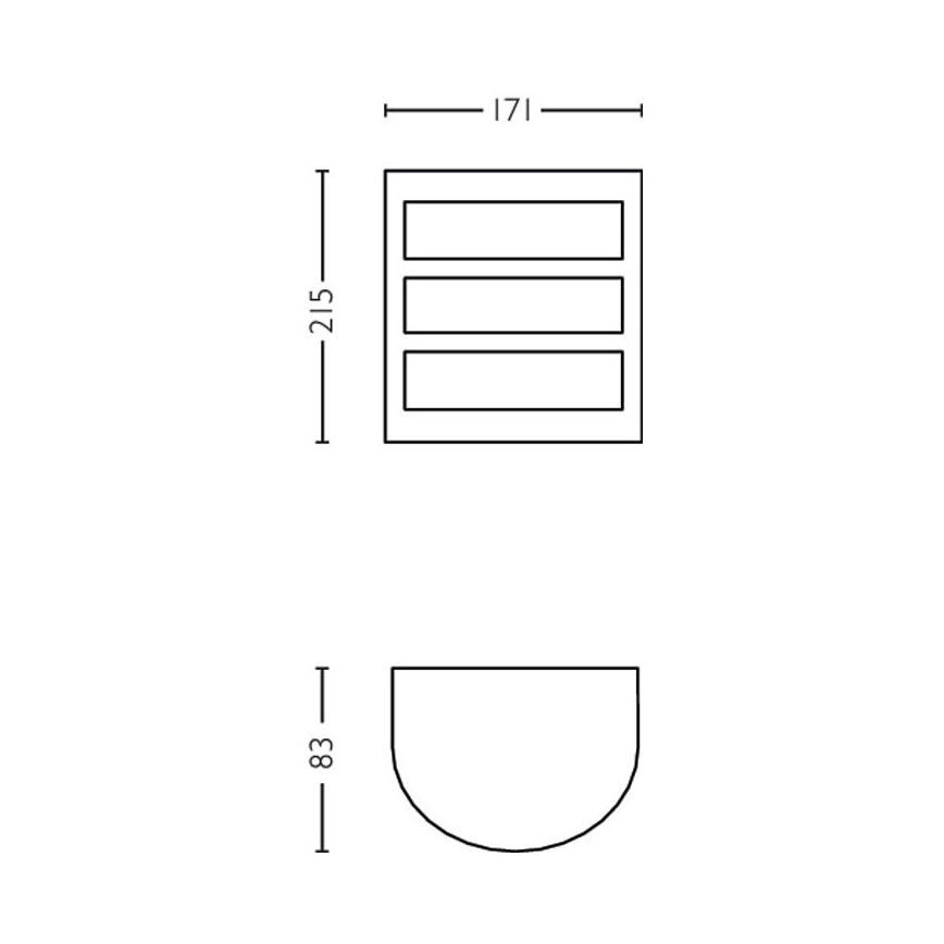 Philips - LED Εξωτερικό φωτιστικό τοίχου LED/6W/230V 4000K IP44