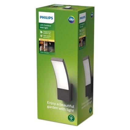 Philips - LED Εξωτερικό φωτιστικό τοίχου LED/12W/230V 2700K IP44