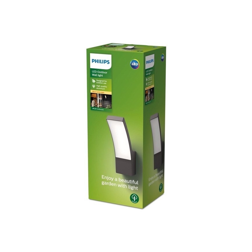 Philips - LED Εξωτερικό φωτιστικό τοίχου LED/12W/230V 2700K IP44