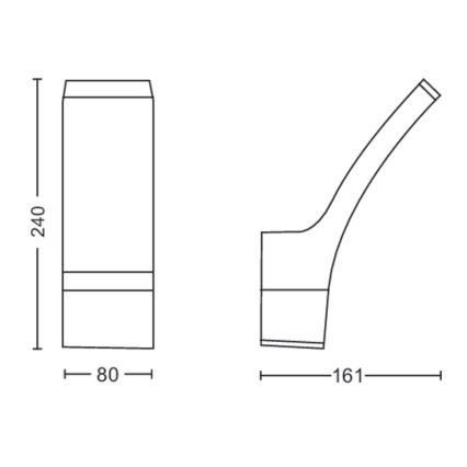 Philips - LED Εξωτερικό φωτιστικό τοίχου LED/12W/230V 2700K IP44