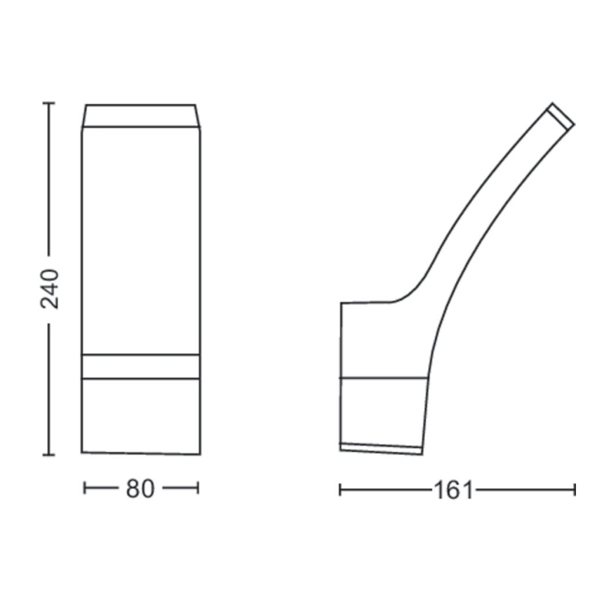 Philips - LED Εξωτερικό φωτιστικό τοίχου LED/12W/230V 4000K IP44